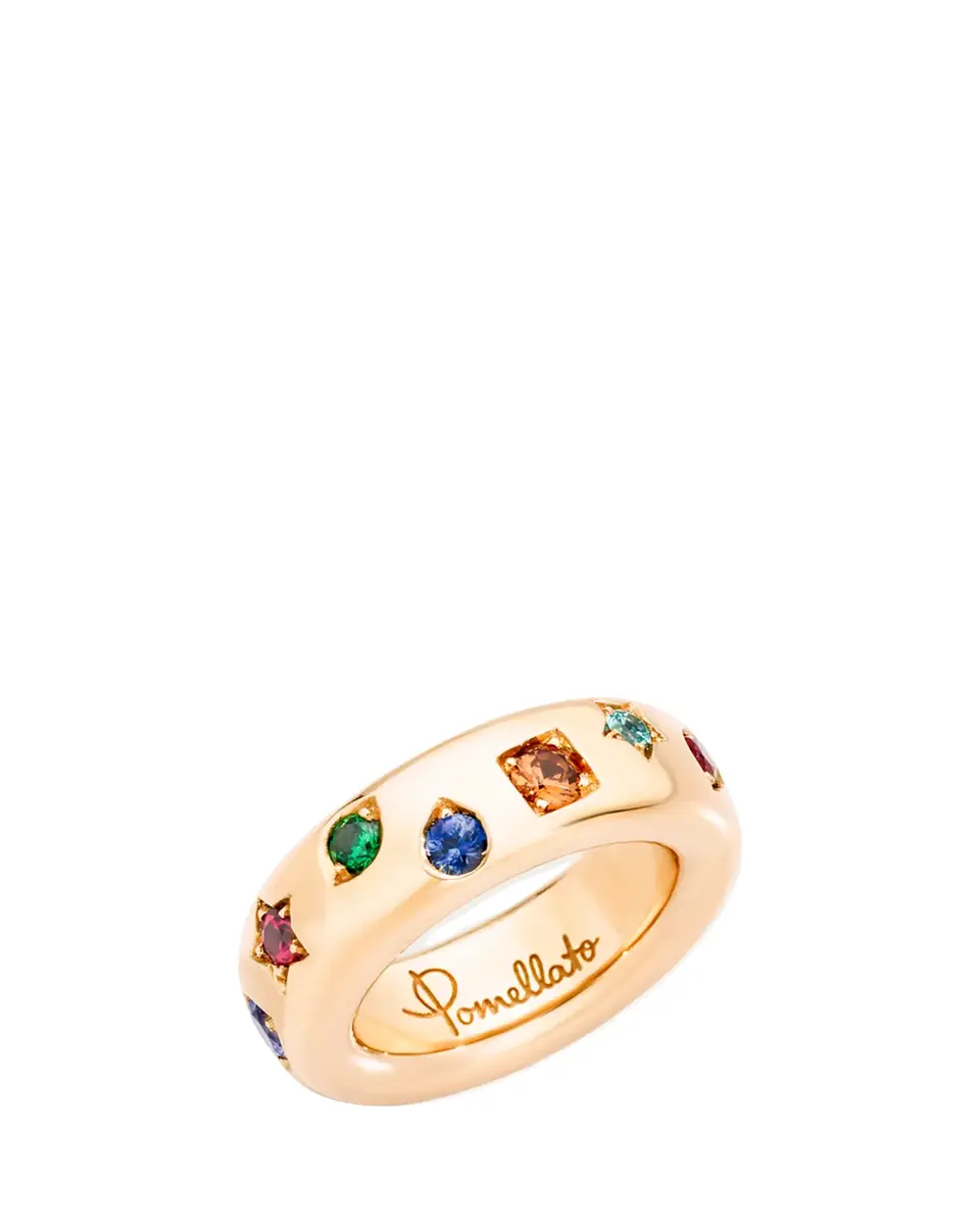 Pomellato Iconica Color Slim 18K Rose Gold Multi-Stone Ring | Thumbnail 2