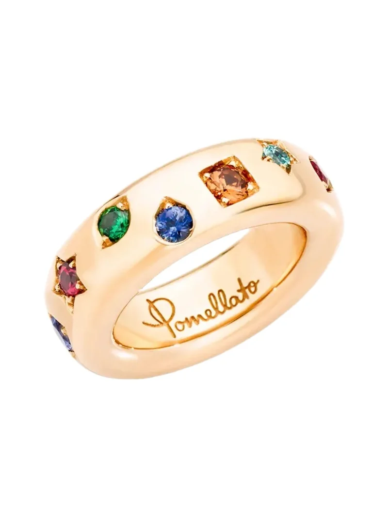 Pomellato Iconica Color Slim 18K Rose Gold Multi-Stone Ring
