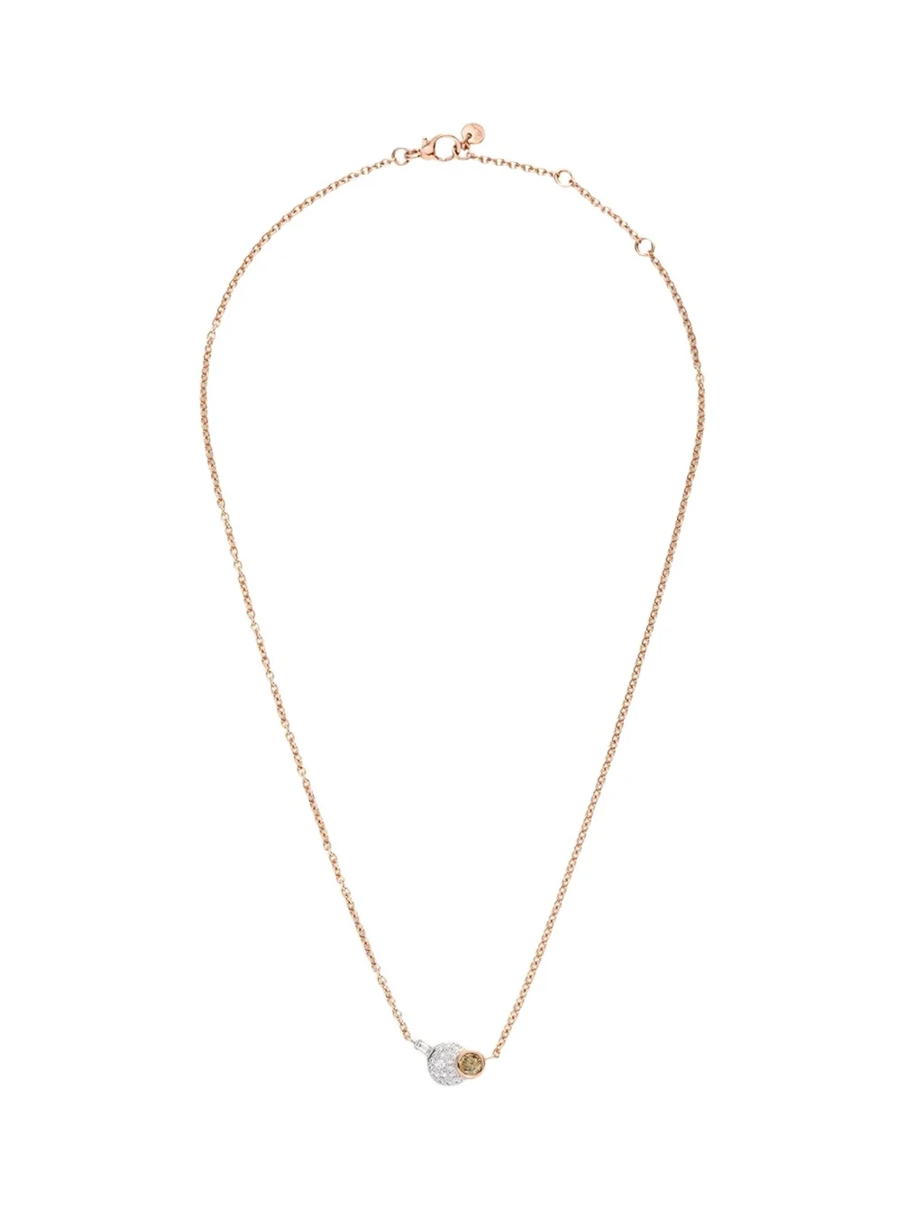 Pomellato Sabbia 18K Brown and White Diamond Pendant Necklace