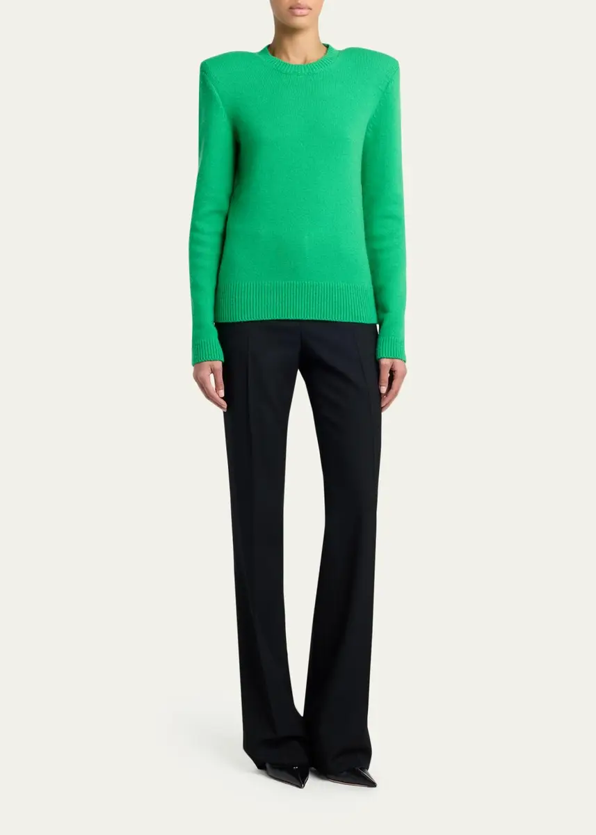 Tom Ford Mid-Rise Wool Bootcut Trousers | Thumbnail 2
