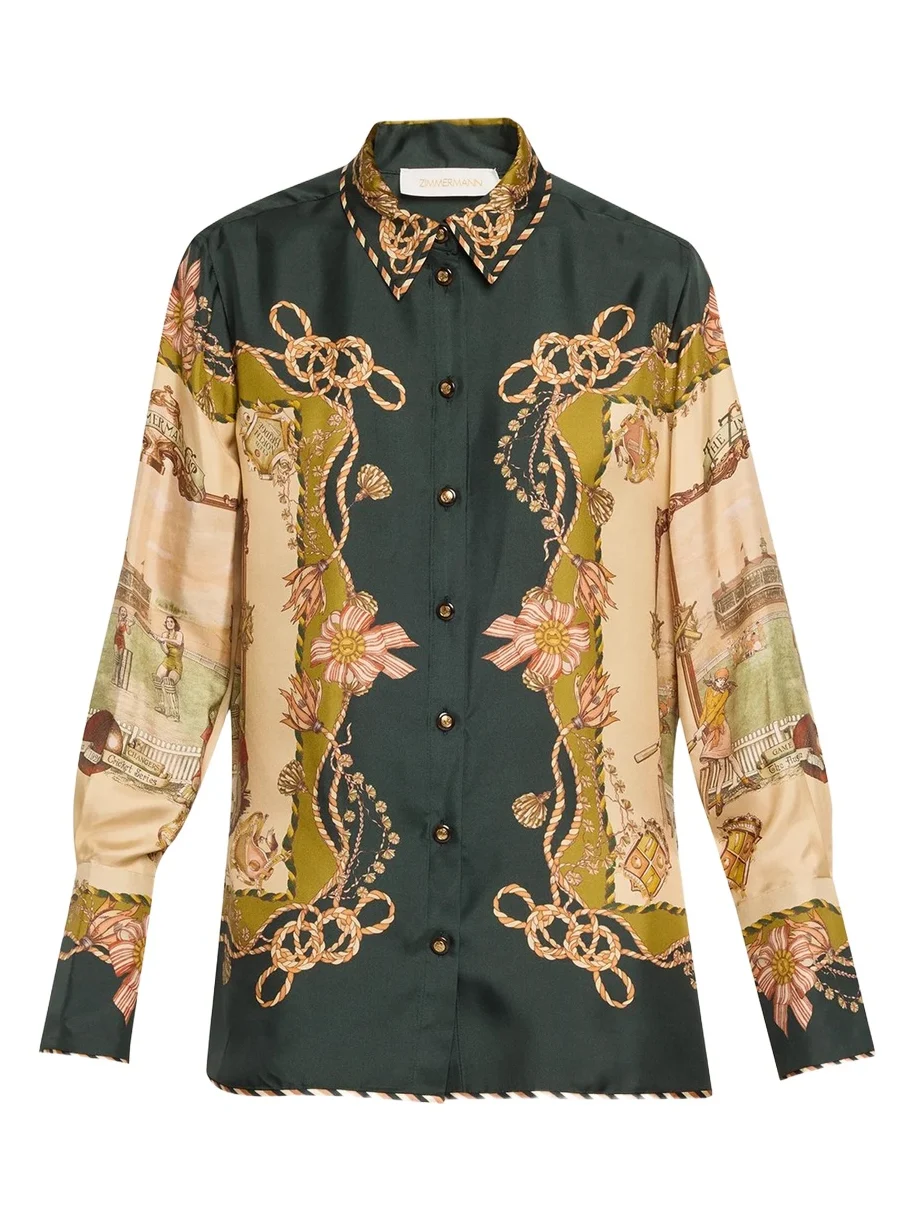 Zimmermann Valiant Silk Twill Shirt