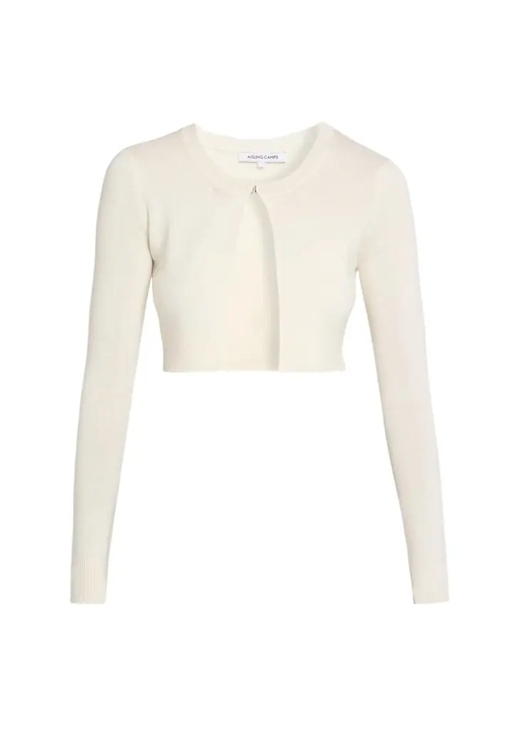 Aisling Camps Twin Set Wool-Blend Crop Cardigan