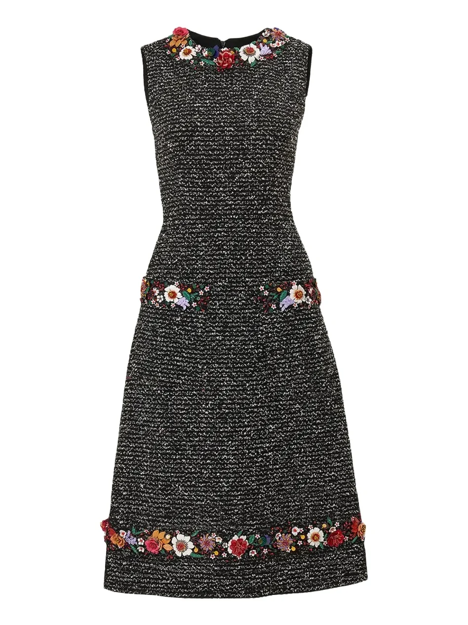 Floral Embroidered Sleeveless Dress Floral Embroidered Sleeveless Dress