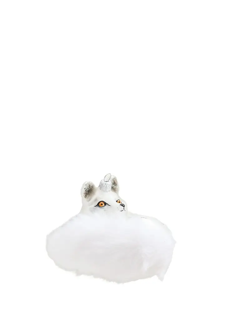 White Fox Christmas Ornament White Fox Christmas Ornament