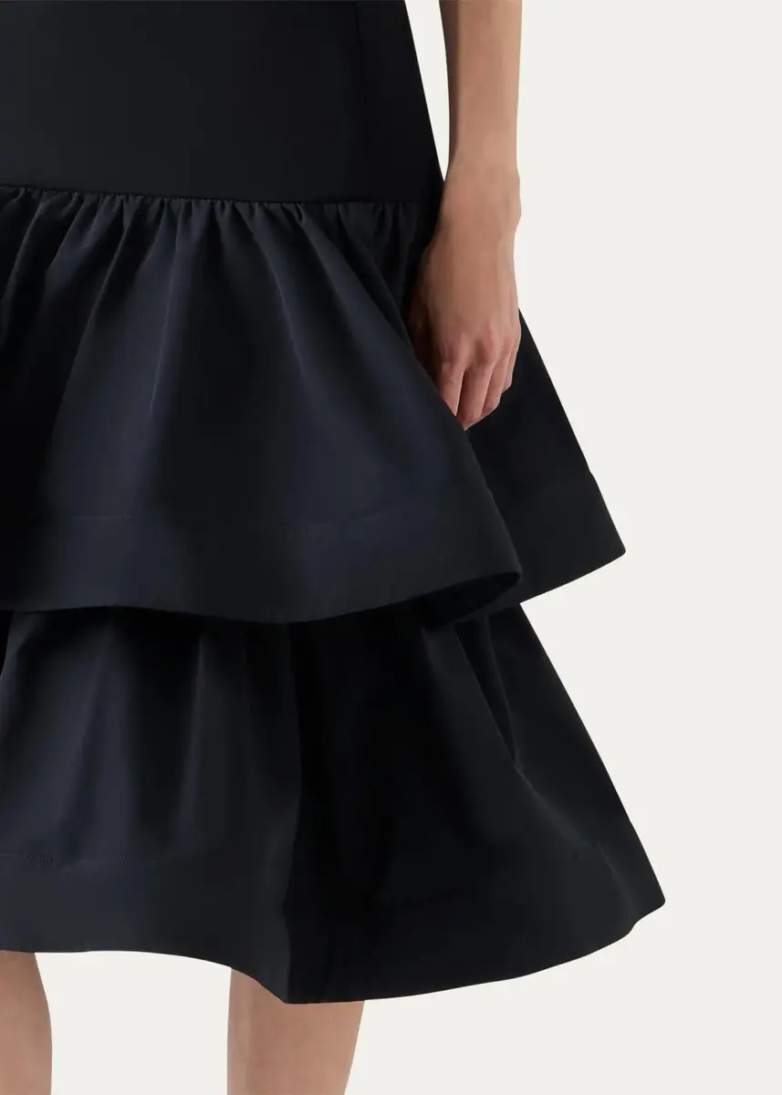 Akris punto Tiered Drop-Waist Midi Dress | Thumbnail 5 Akris punto Tiered Drop-Waist Midi Dress | Thumbnail 5