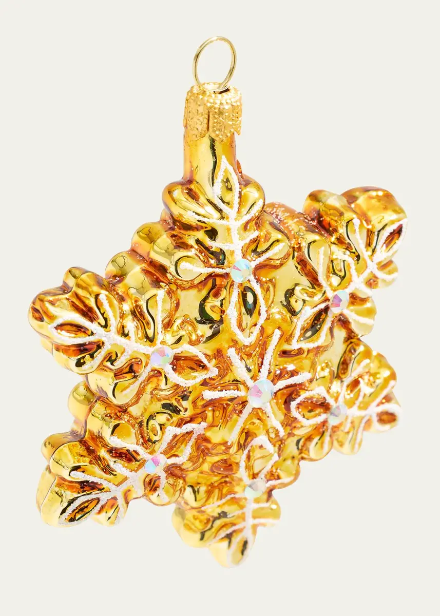 Bergdorf Goodman Golden Snowflake Christmas Ornament | Thumbnail 2