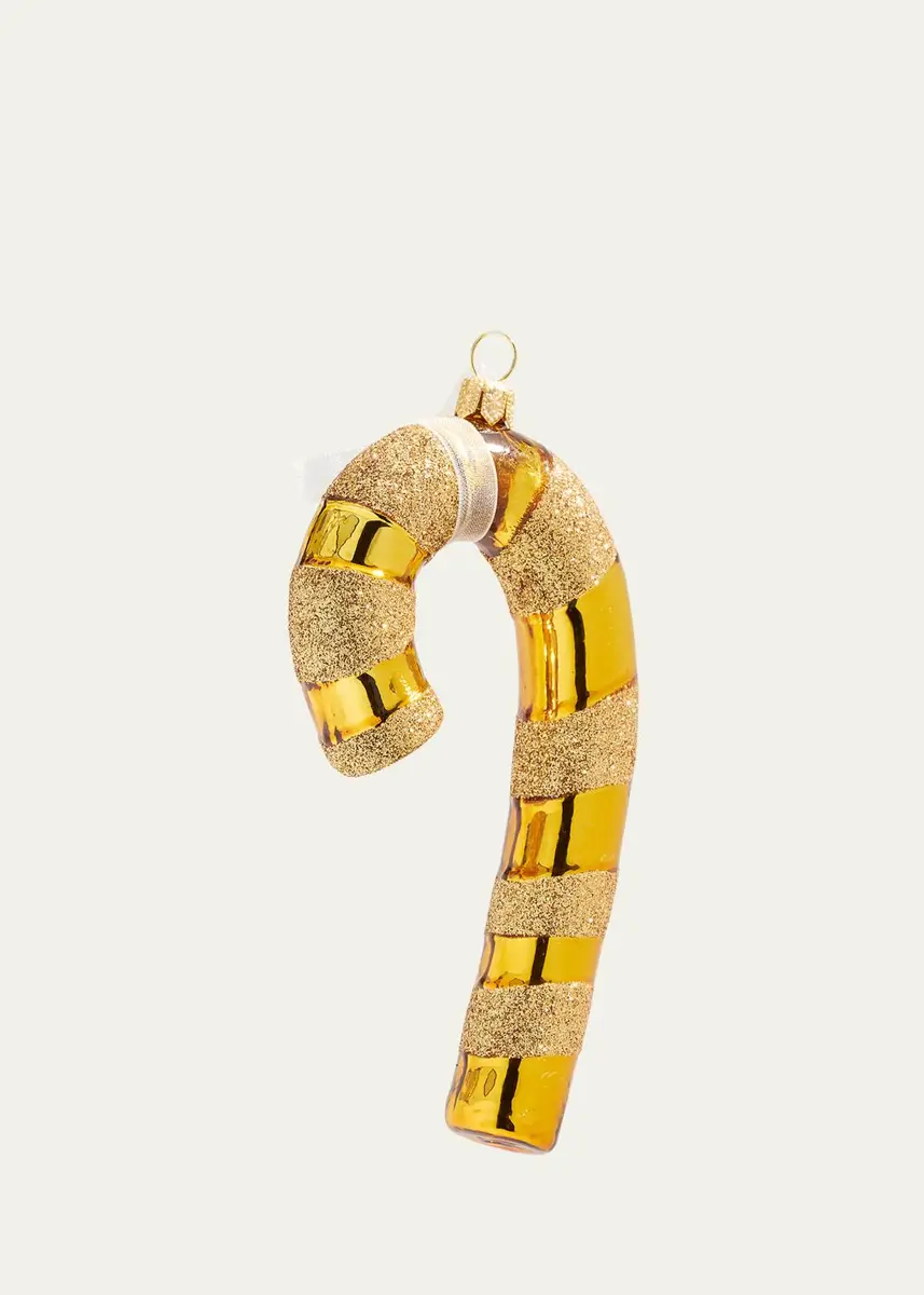 Bergdorf Goodman Golden Candy Cane Christmas Ornament | Thumbnail 2