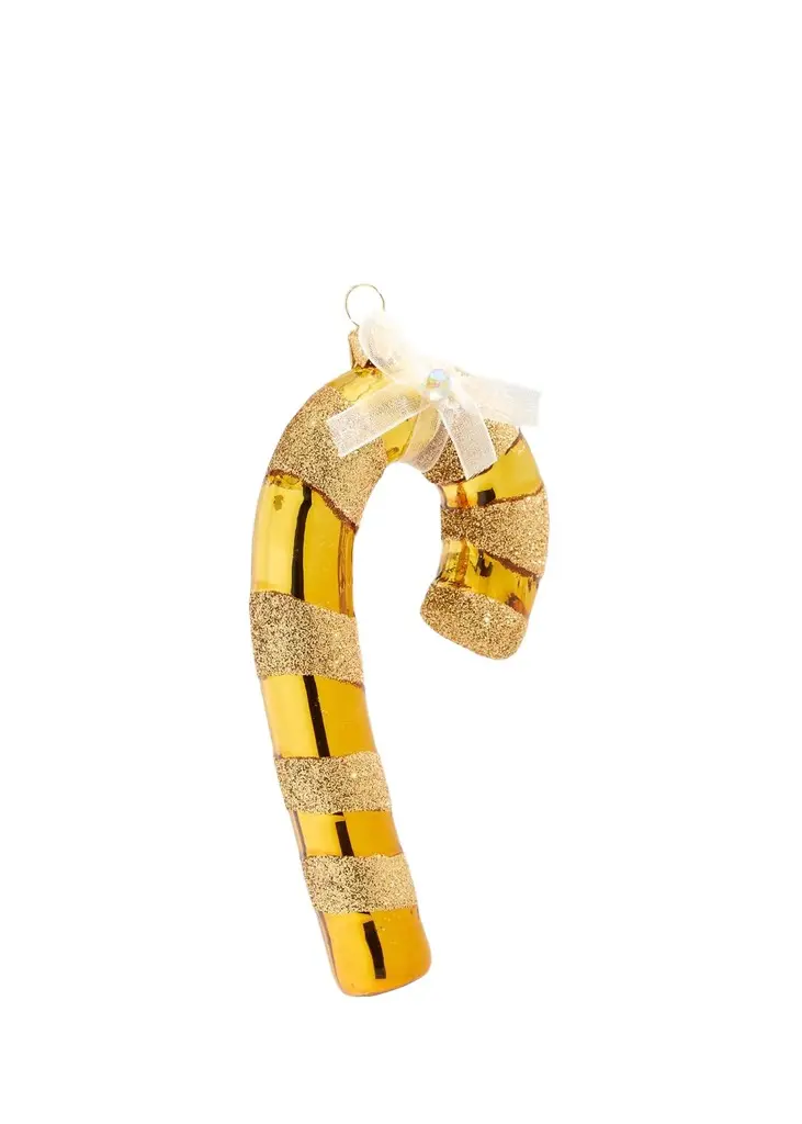 Bergdorf Goodman Golden Candy Cane Christmas Ornament