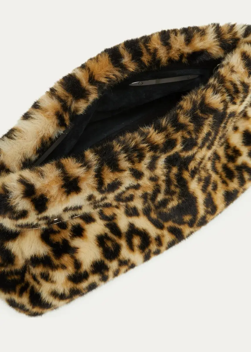 Givenchy Pinch Leopard-Print Faux Fur Clutch Bag | Thumbnail 4 Givenchy Pinch Leopard-Print Faux Fur Clutch Bag | Thumbnail 4