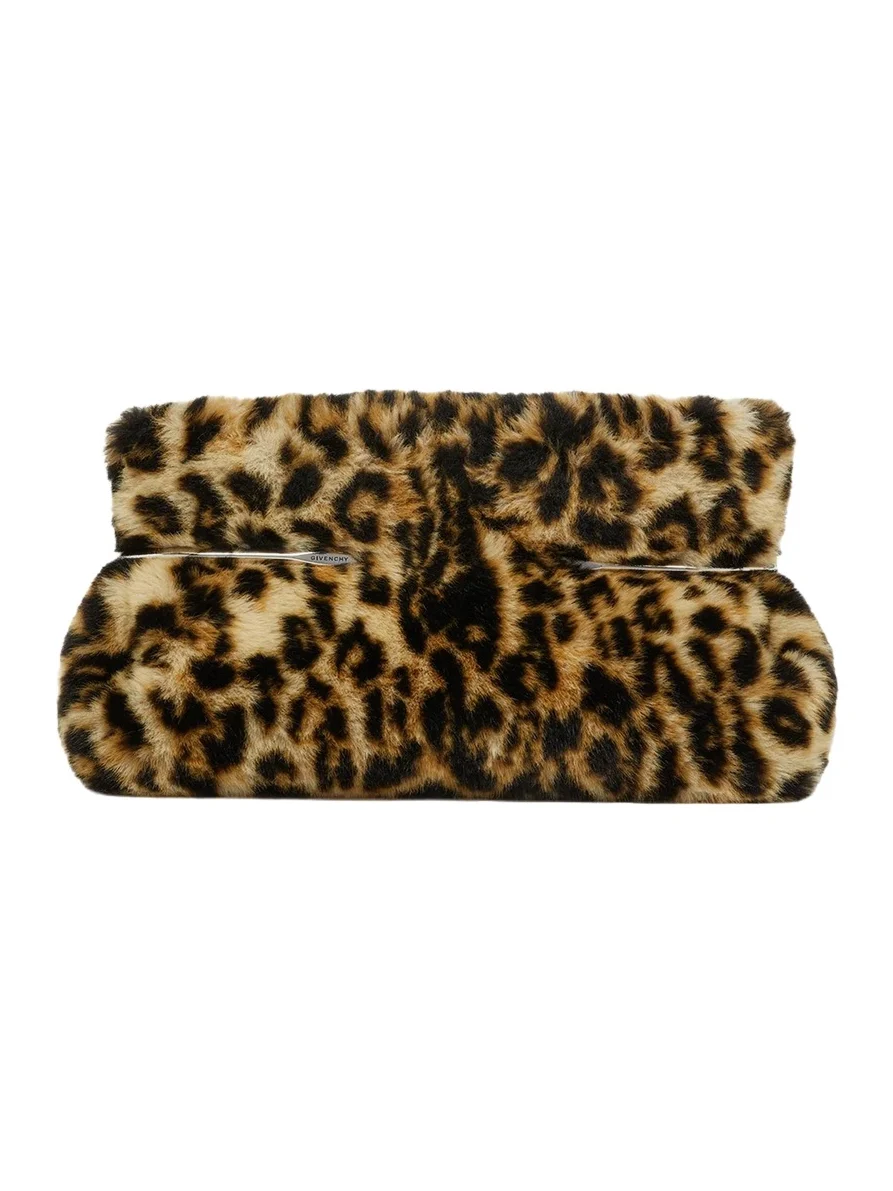 Pinch Leopard-Print Faux Fur Clutch Bag Pinch Leopard-Print Faux Fur Clutch Bag