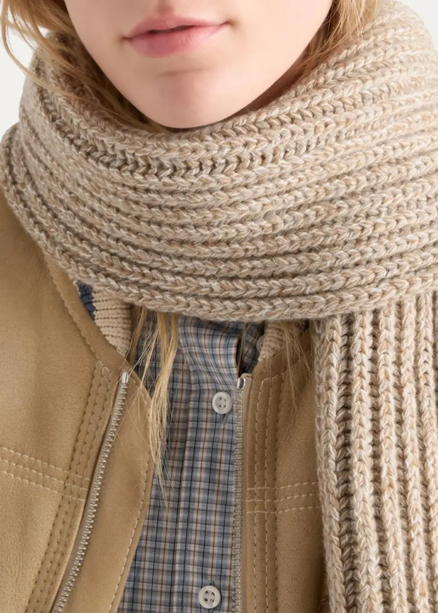 Prada Rib Knit Cashmere-Wool Scarf | Thumbnail 2