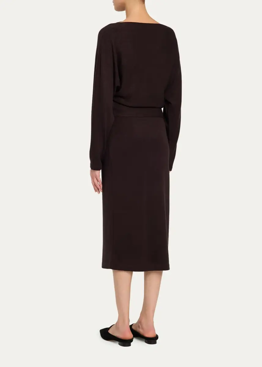 Vince Knit Blouson Midi Dress | Thumbnail 3 Vince Knit Blouson Midi Dress | Thumbnail 3
