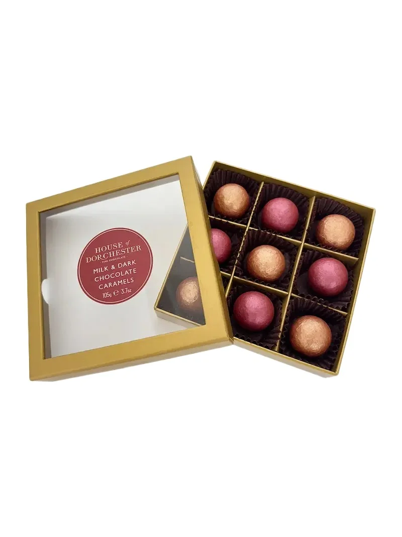 House of Dorchester Milk & Dark Chocolate Caramels, 9 Count