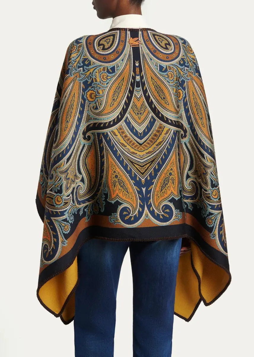 Etro Paisley Jacquard Cape | Thumbnail 3 Etro Paisley Jacquard Cape | Thumbnail 3