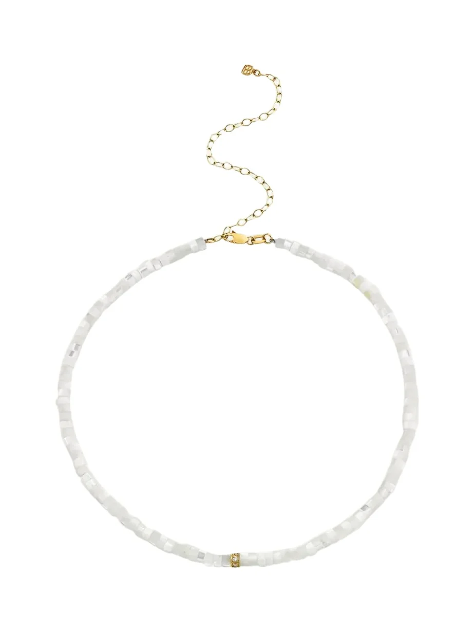 Sydney Evan 14K Yellow Gold, Mother-of-Pearl & 0.04 TCW Diamond Beaded Bracelet