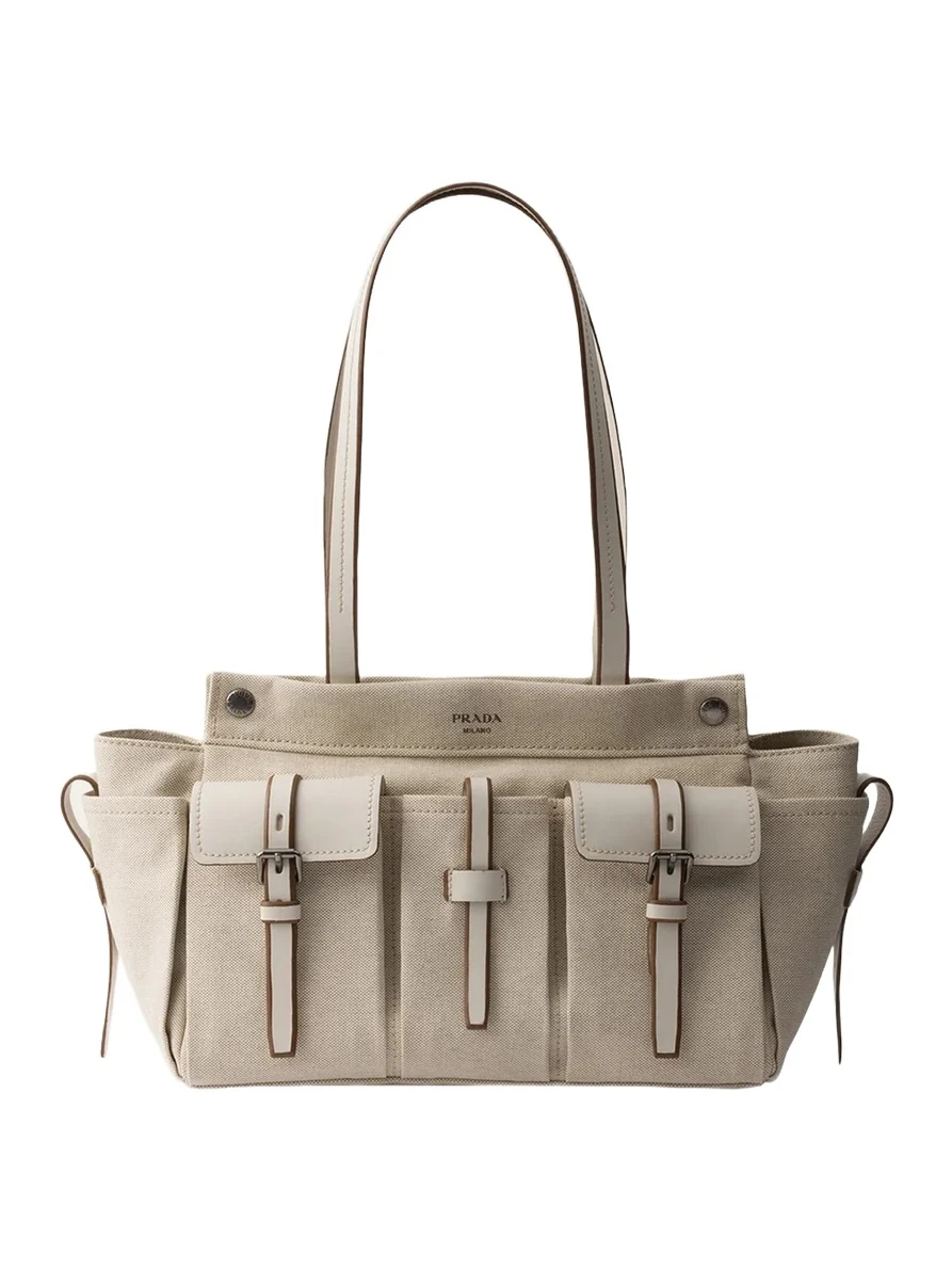 Prada Cotton Canvas Shoulder Bag