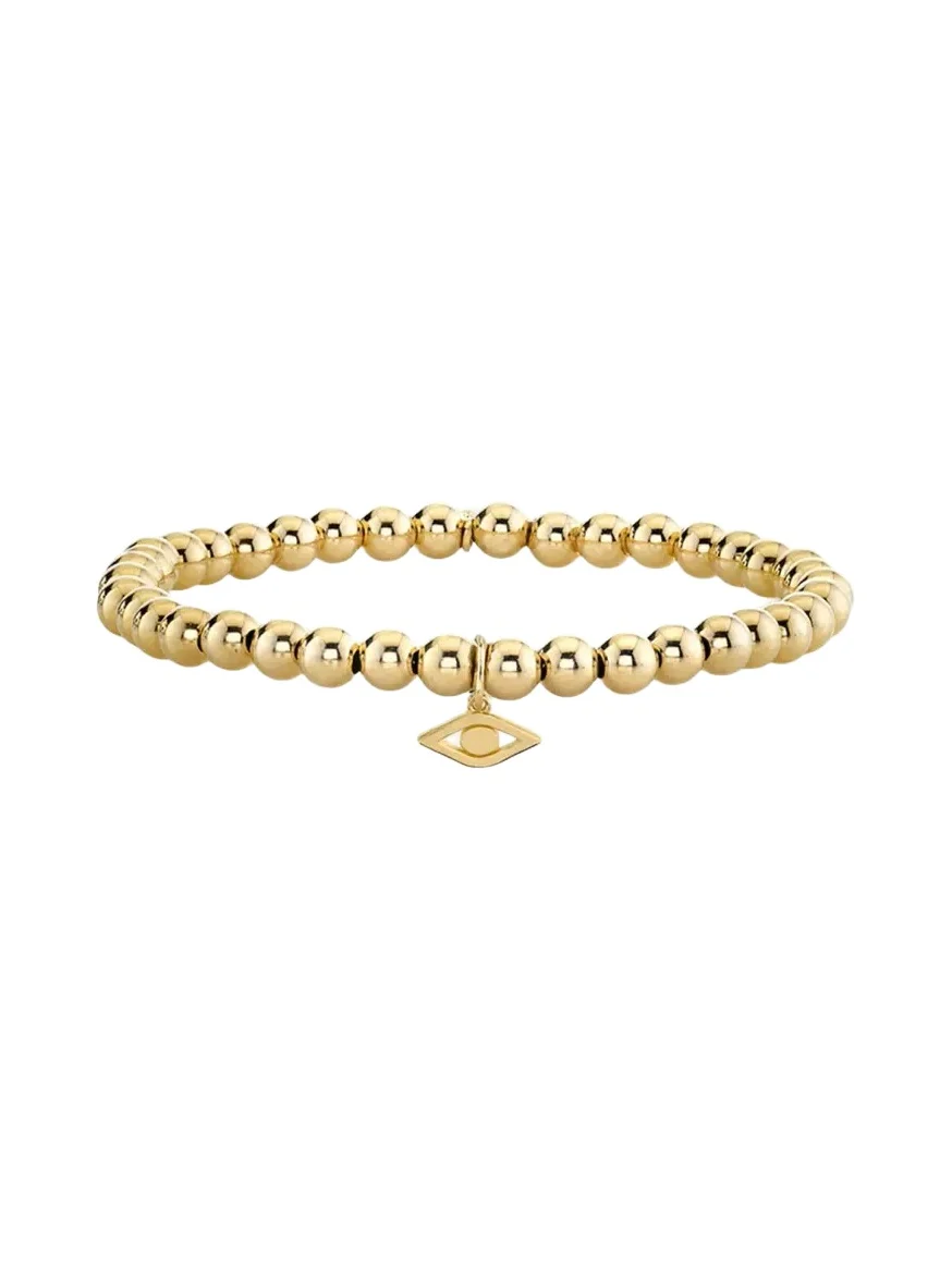 Sydney Evan 14K Pure Evil Eye Stretch Bracelet