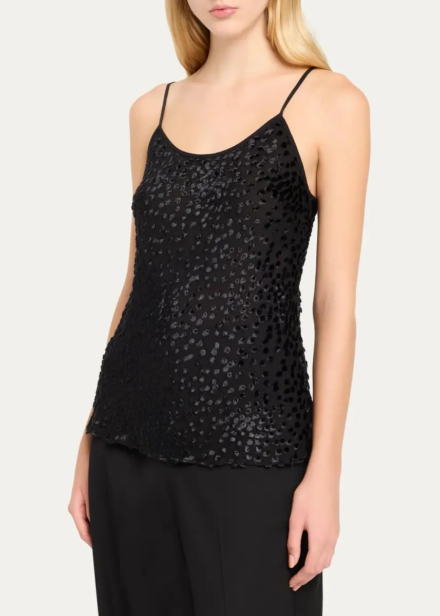 A.L.C. Drew Flocked Leopard-Print Tank Top | Thumbnail 4 A.L.C. Drew Flocked Leopard-Print Tank Top | Thumbnail 4