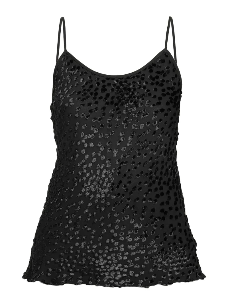 A.L.C. Drew Flocked Leopard-Print Tank Top