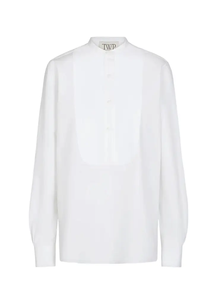 Simpleman Bib-Front Cotton Shirt