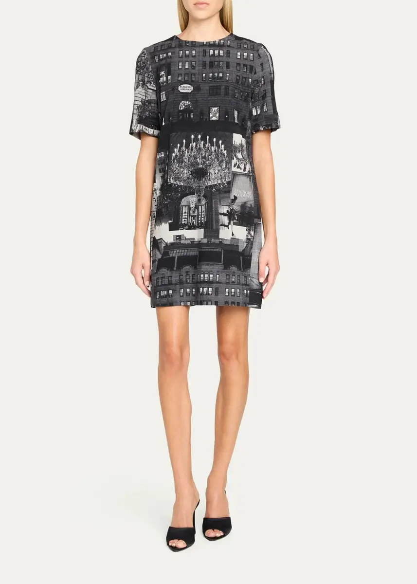 Libertine 125th Printed Short Sleeve Mini Shift Dress | Thumbnail 2