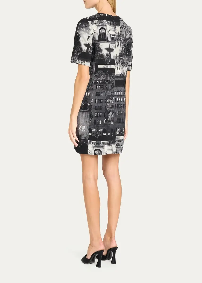 Libertine 125th Printed Short Sleeve Mini Shift Dress | Thumbnail 3