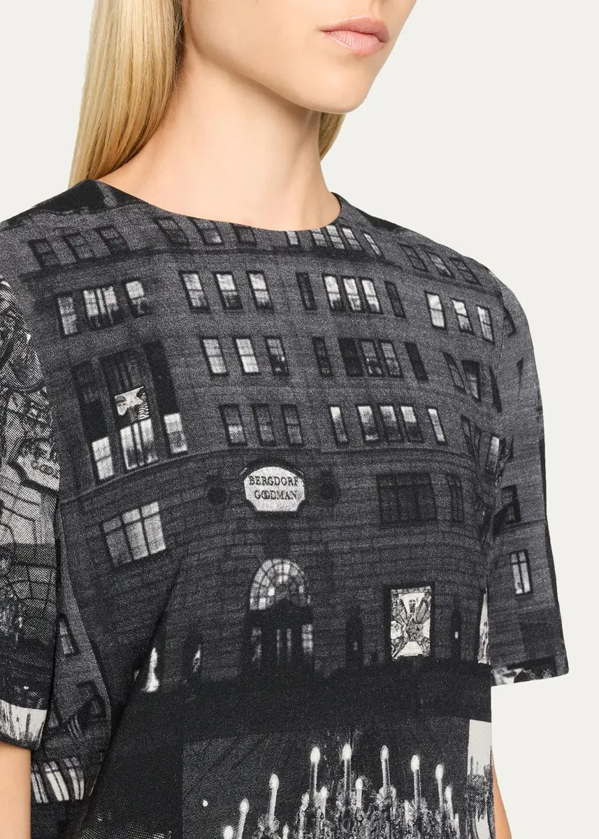 Libertine 125th Printed Short Sleeve Mini Shift Dress | Thumbnail 5