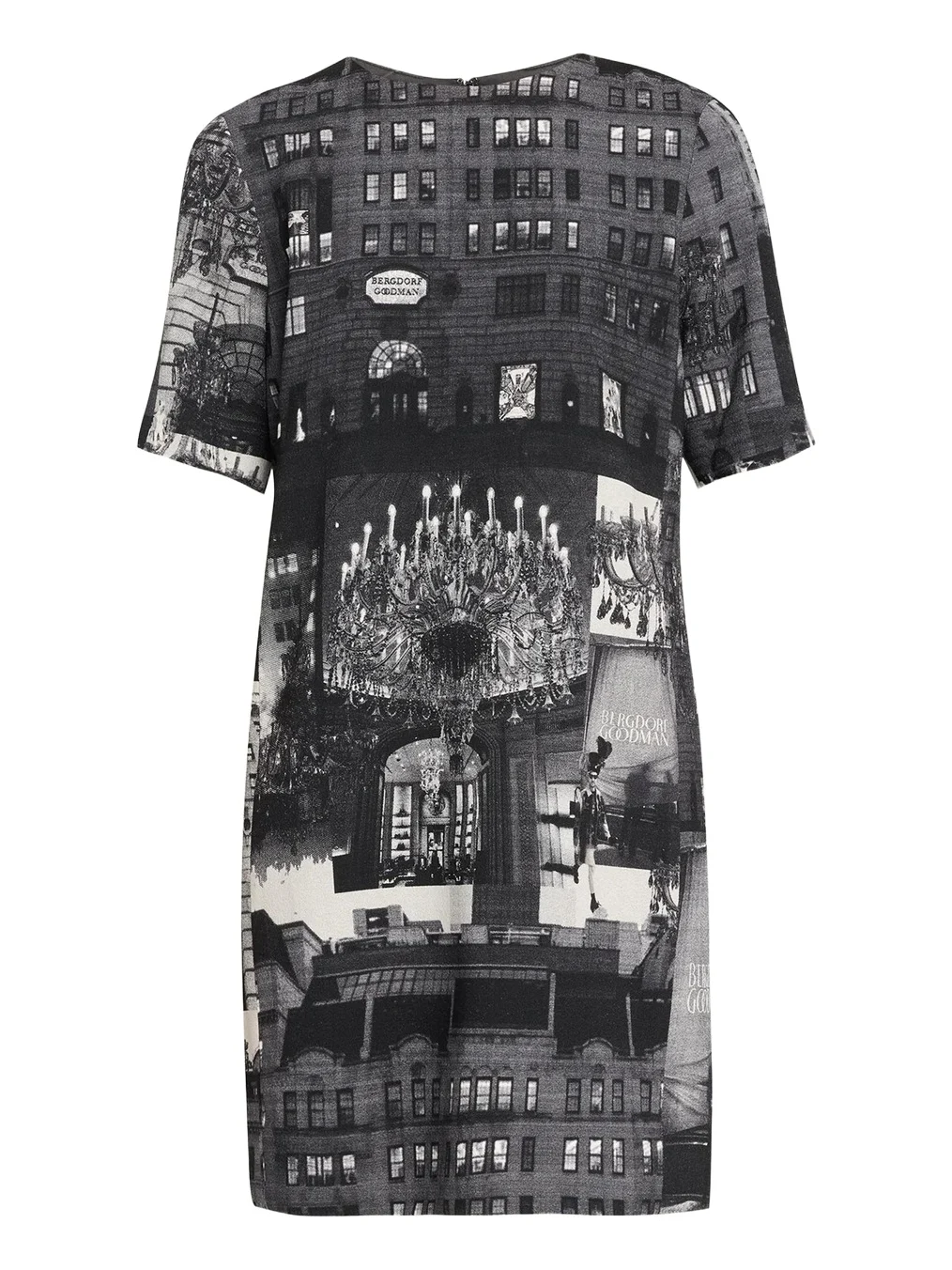 Libertine 125th Printed Short Sleeve Mini Shift Dress