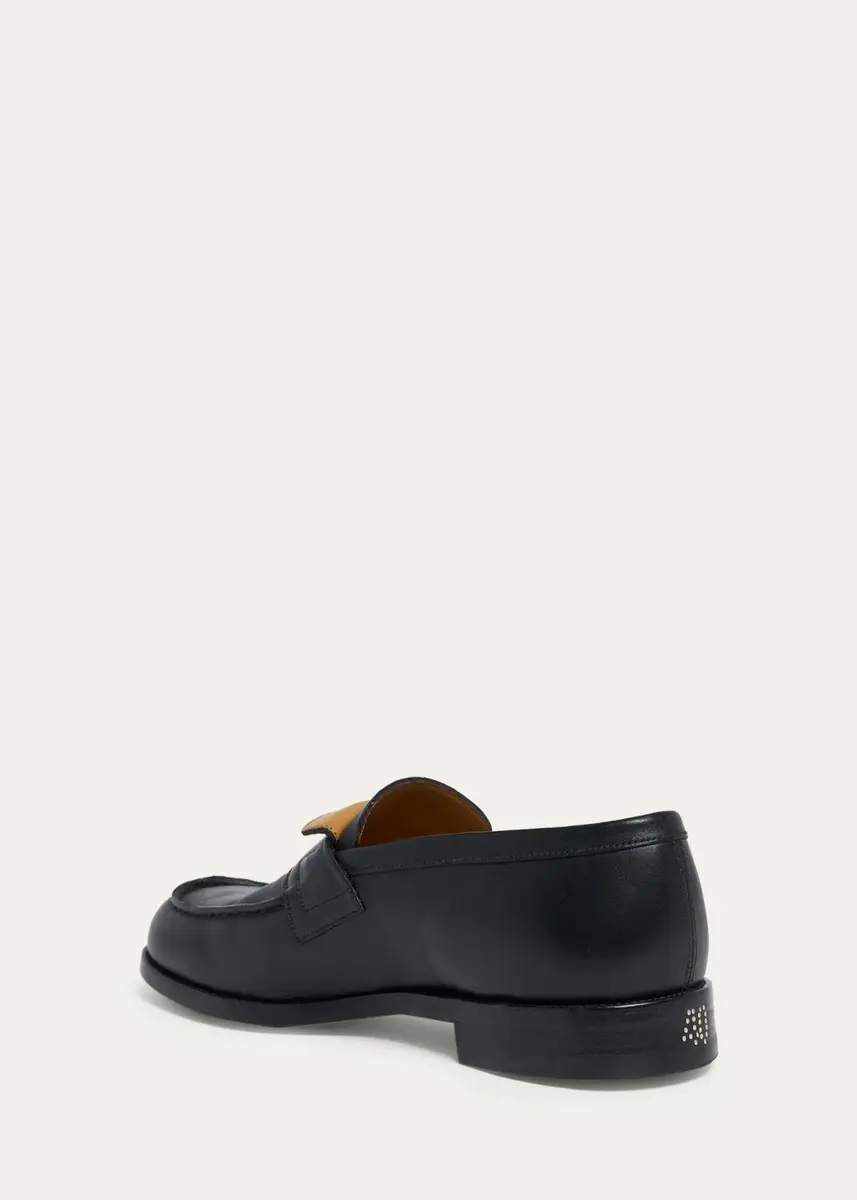 Balenciaga Men's x JM Weston Logo Leather Loafers | Thumbnail 2