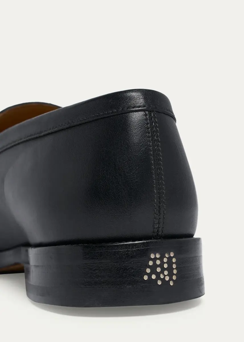 Balenciaga Men's x JM Weston Logo Leather Loafers | Thumbnail 3