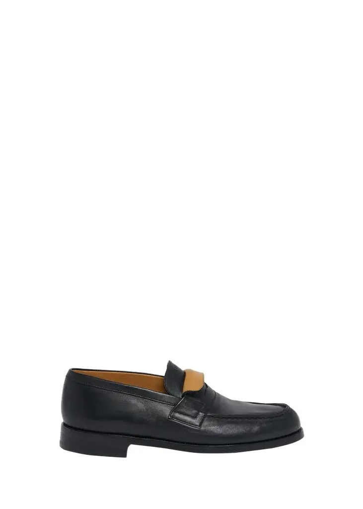 Balenciaga Men's x JM Weston Logo Leather Loafers