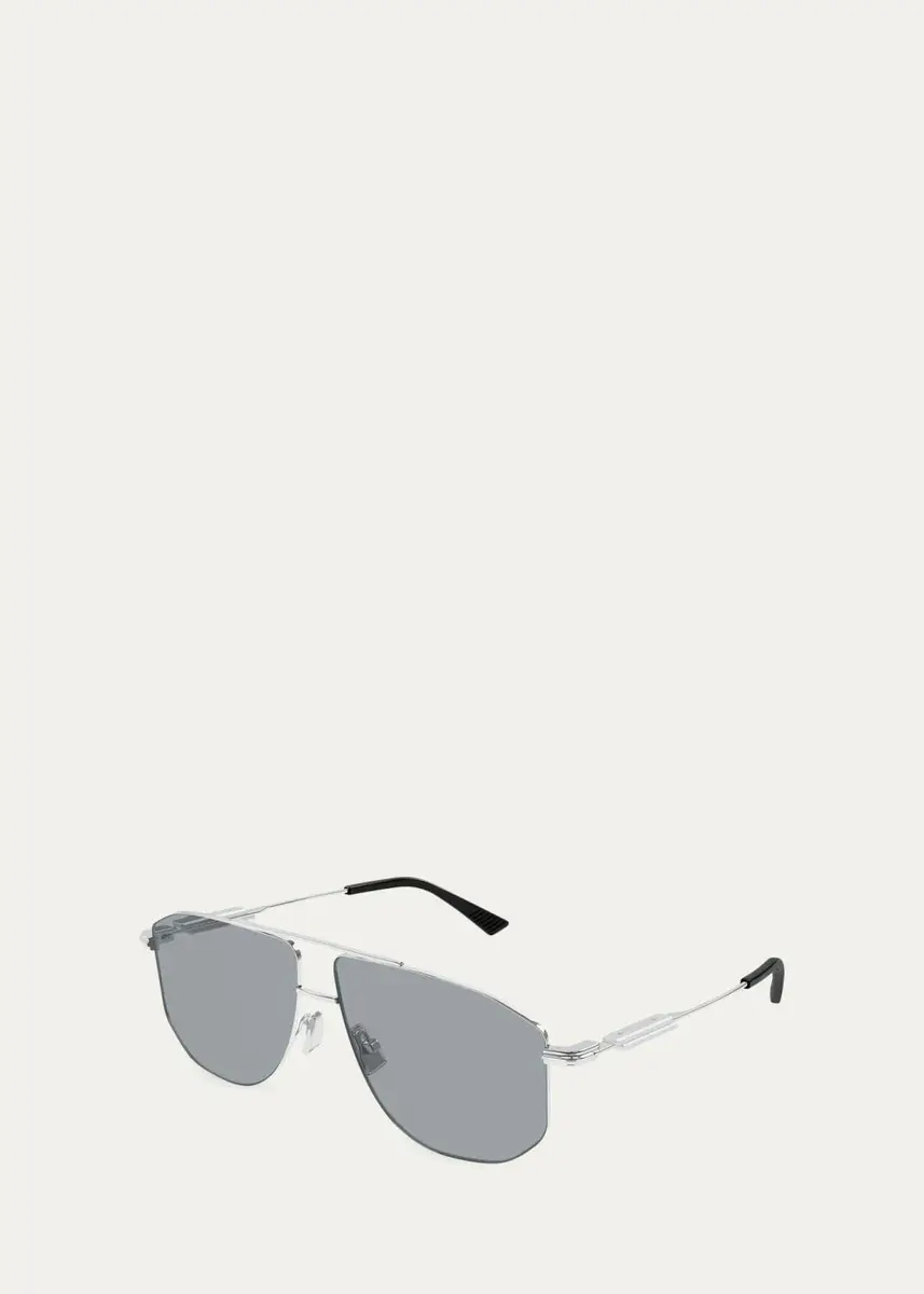 Bottega Veneta Men's BV1509S Snap Ribbon Metal Navigator Sunglasses | Thumbnail 5 Bottega Veneta Men's BV1509S Snap Ribbon Metal Navigator Sunglasses | Thumbnail 5