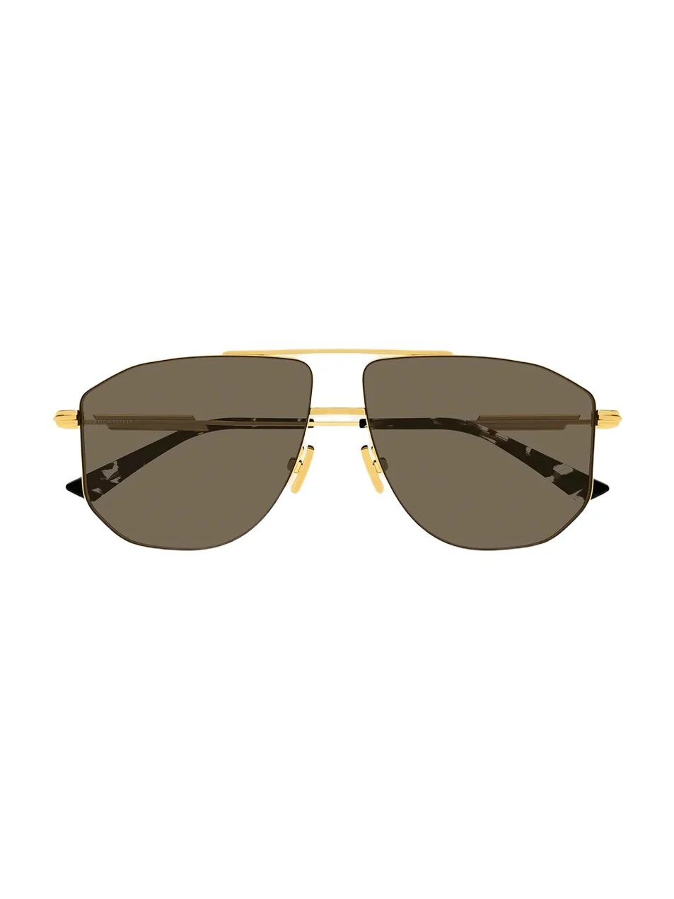 Bottega Veneta Men's BV1509S Snap Ribbon Metal Navigator Sunglasses