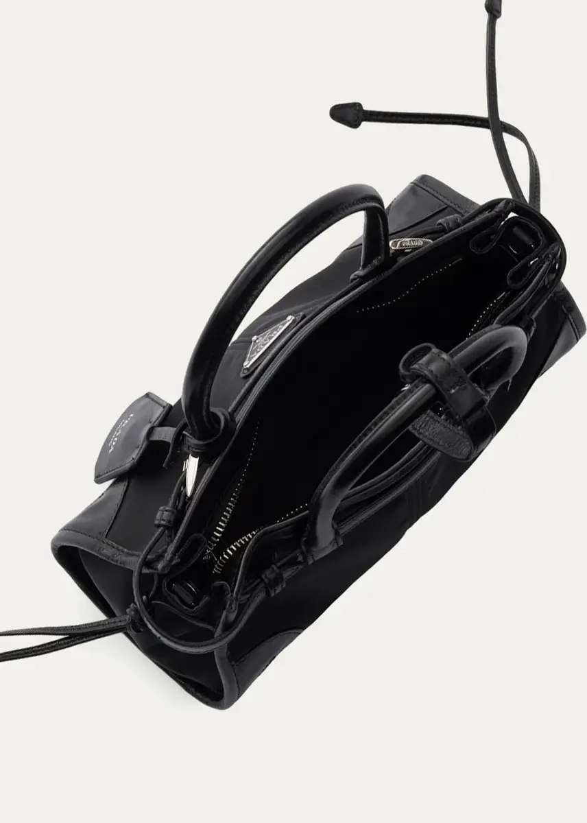Prada Bonnie Small Nylon & Leather Top-Handle Bag | Thumbnail 4 Prada Bonnie Small Nylon & Leather Top-Handle Bag | Thumbnail 4