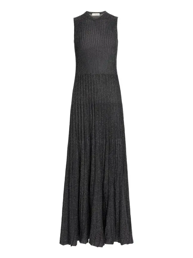 Altuzarra Selvin Ribbed Metallic-Knit Maxi Dress
