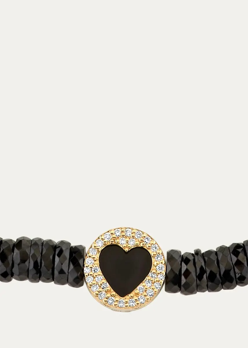 Sydney Evan 14K Black Spinel Heart Necklace with Onyx and Diamonds | Thumbnail 2 Sydney Evan 14K Black Spinel Heart Necklace with Onyx and Diamonds | Thumbnail 2