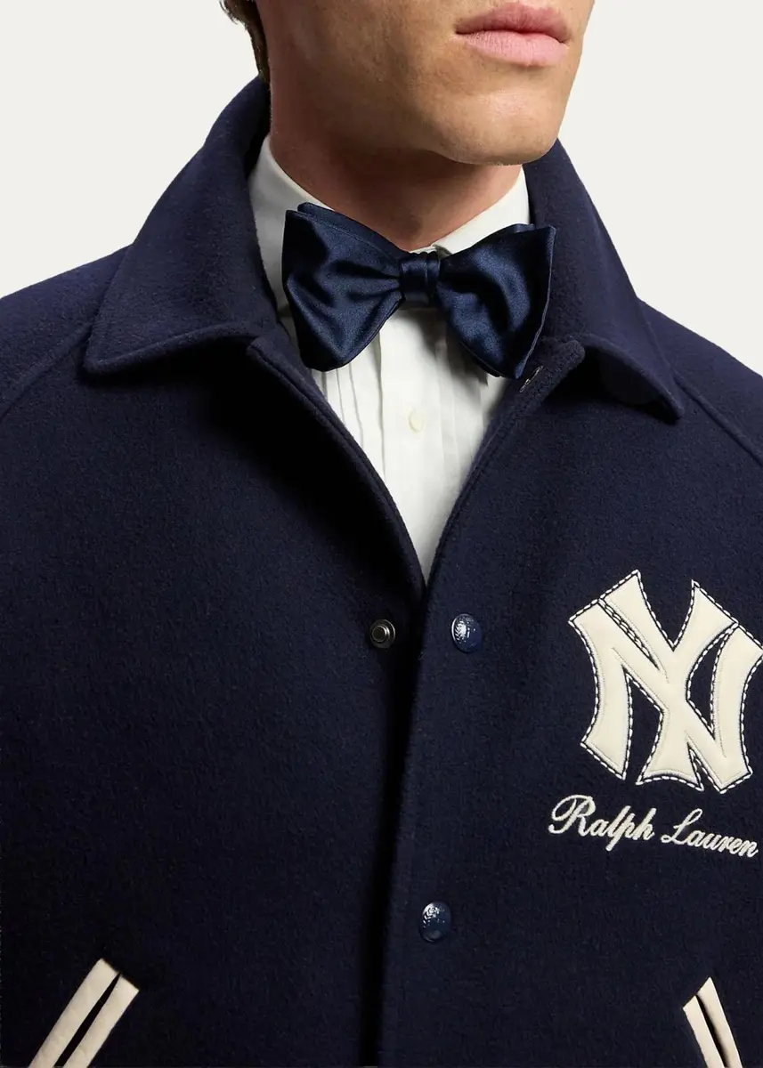 Ralph Lauren Purple Label Men's Yankees Wool Shearling-Lined Jacket | Thumbnail 5