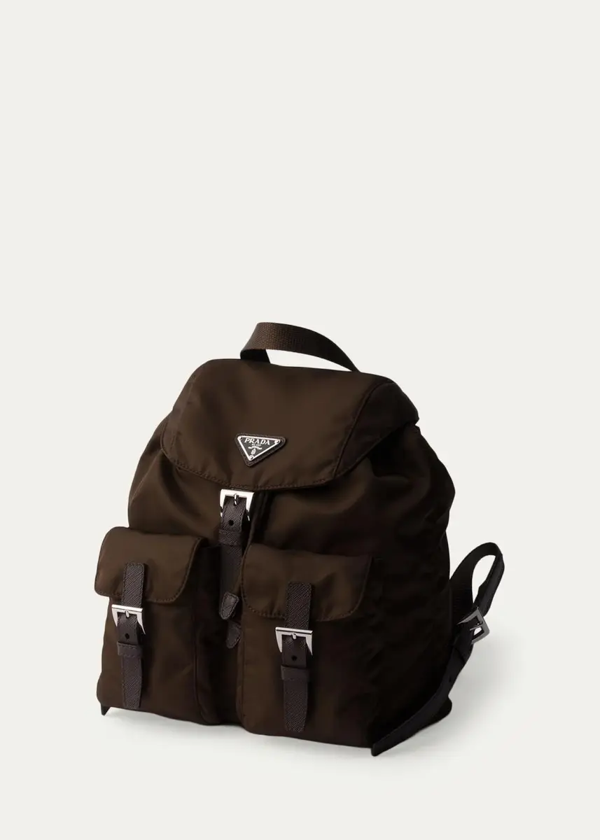 Prada Small Buckle Flap Nylon Backpack | Thumbnail 2 Prada Small Buckle Flap Nylon Backpack | Thumbnail 2