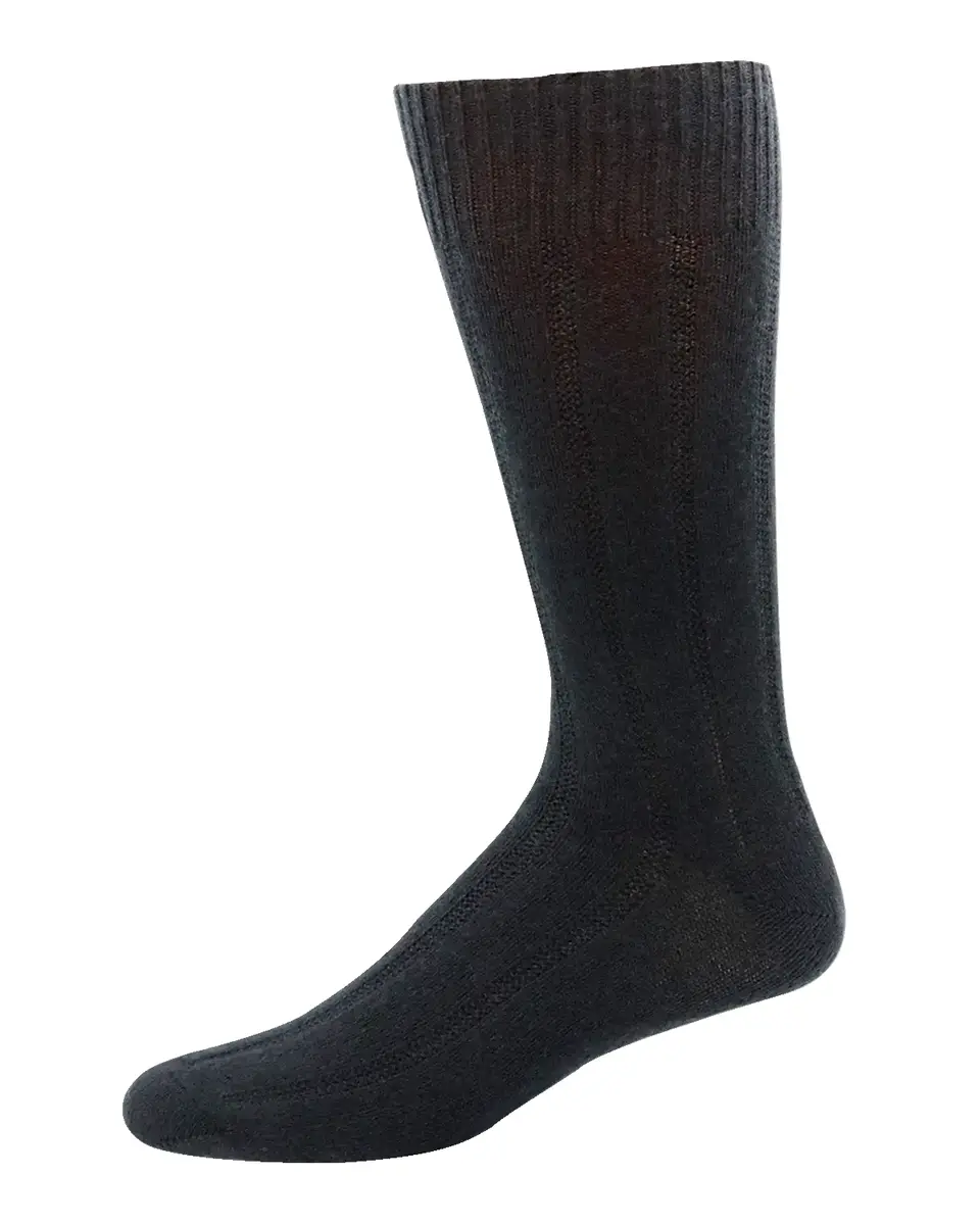 Neiman Marcus Men's Rib Cashmere Crew Socks | Thumbnail 2 Neiman Marcus Men's Rib Cashmere Crew Socks | Thumbnail 2
