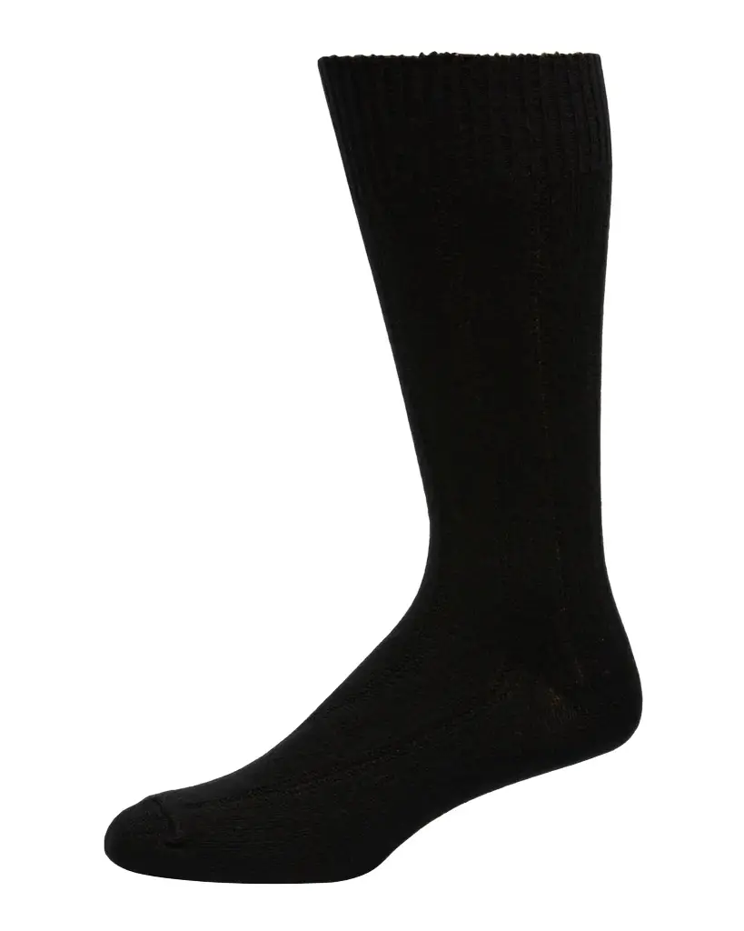 Men's Rib Cashmere Crew Socks Men's Rib Cashmere Crew Socks