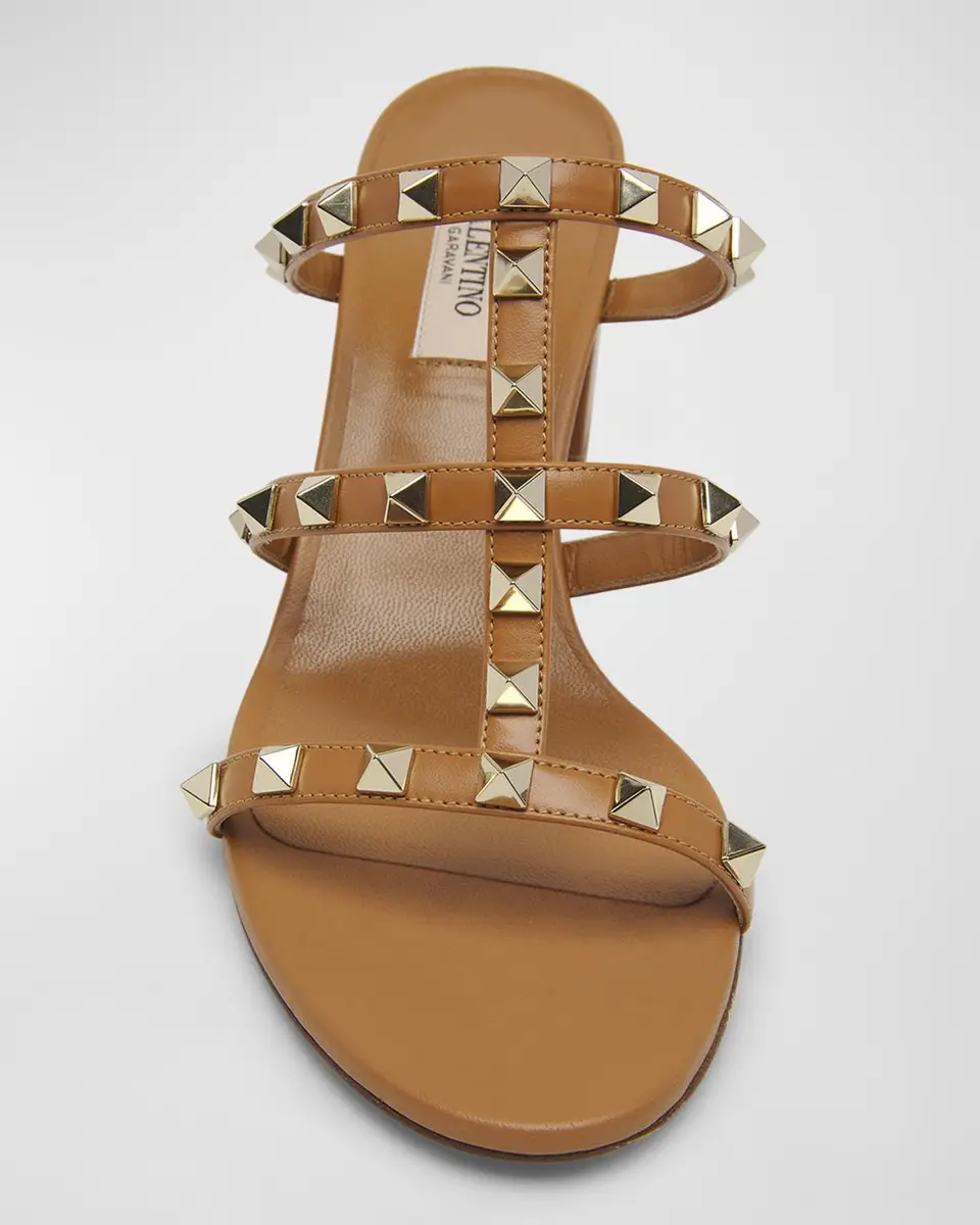 Valentino Garavani Rockstud Caged Block-Heel Slide Sandals | Thumbnail 6 Valentino Garavani Rockstud Caged Block-Heel Slide Sandals | Thumbnail 6