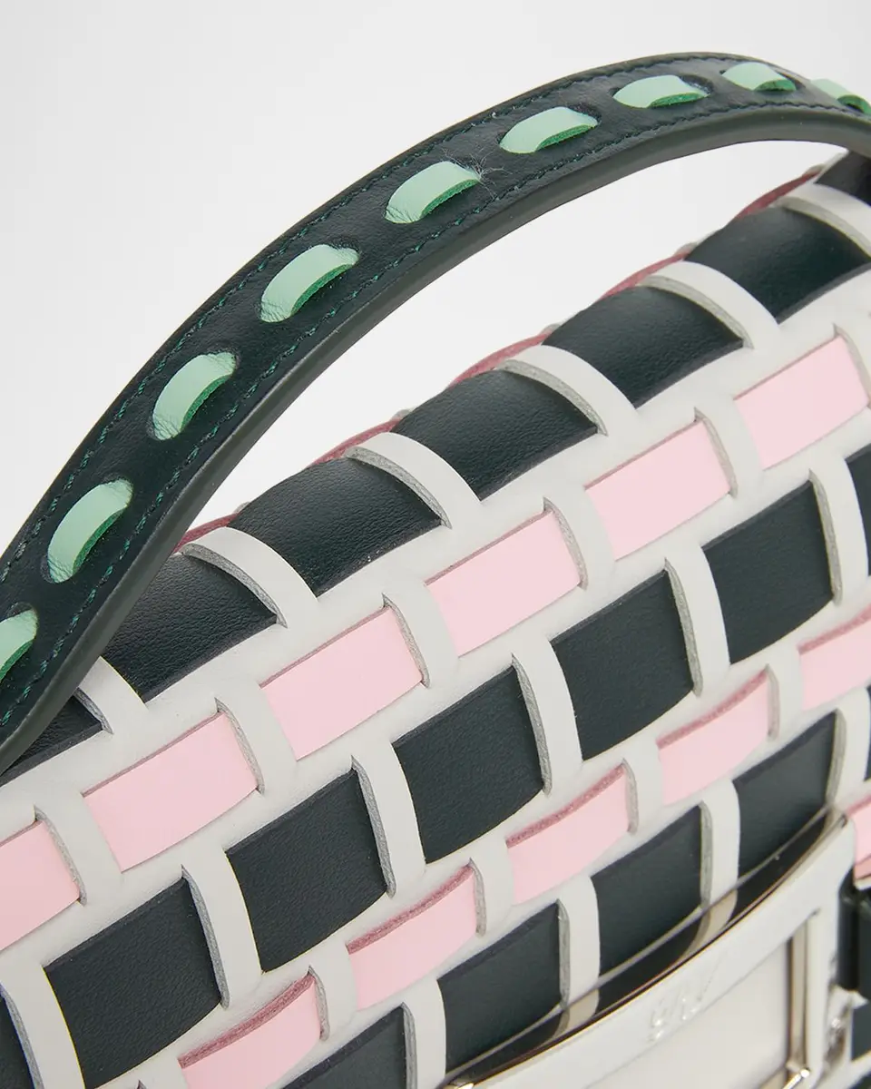 Roger Vivier Belle Vivier Leather-Woven Clutch Bag | Thumbnail 4 Roger Vivier Belle Vivier Leather-Woven Clutch Bag | Thumbnail 4