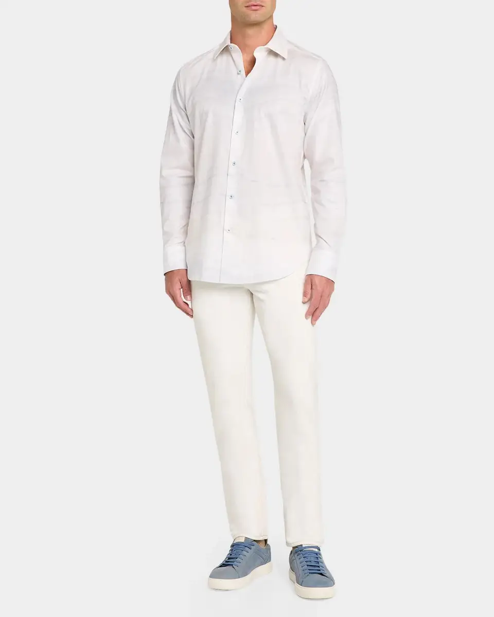 Robert Graham Men's Glenmore Cotton Herringbone Button-Front Shirt | Thumbnail 2 Robert Graham Men's Glenmore Cotton Herringbone Button-Front Shirt | Thumbnail 2