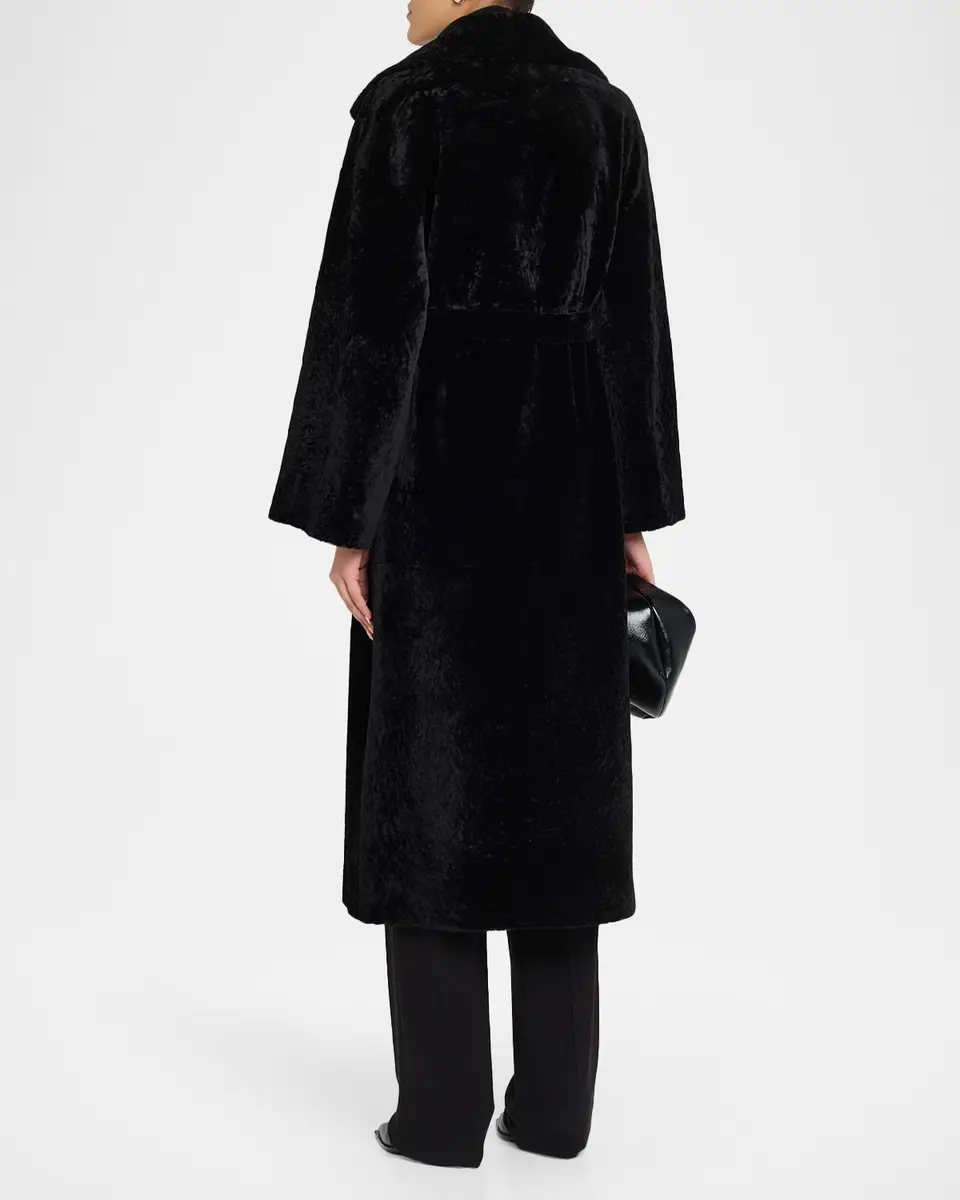 ARMA Rien Belted Shearling Coat | Thumbnail 3