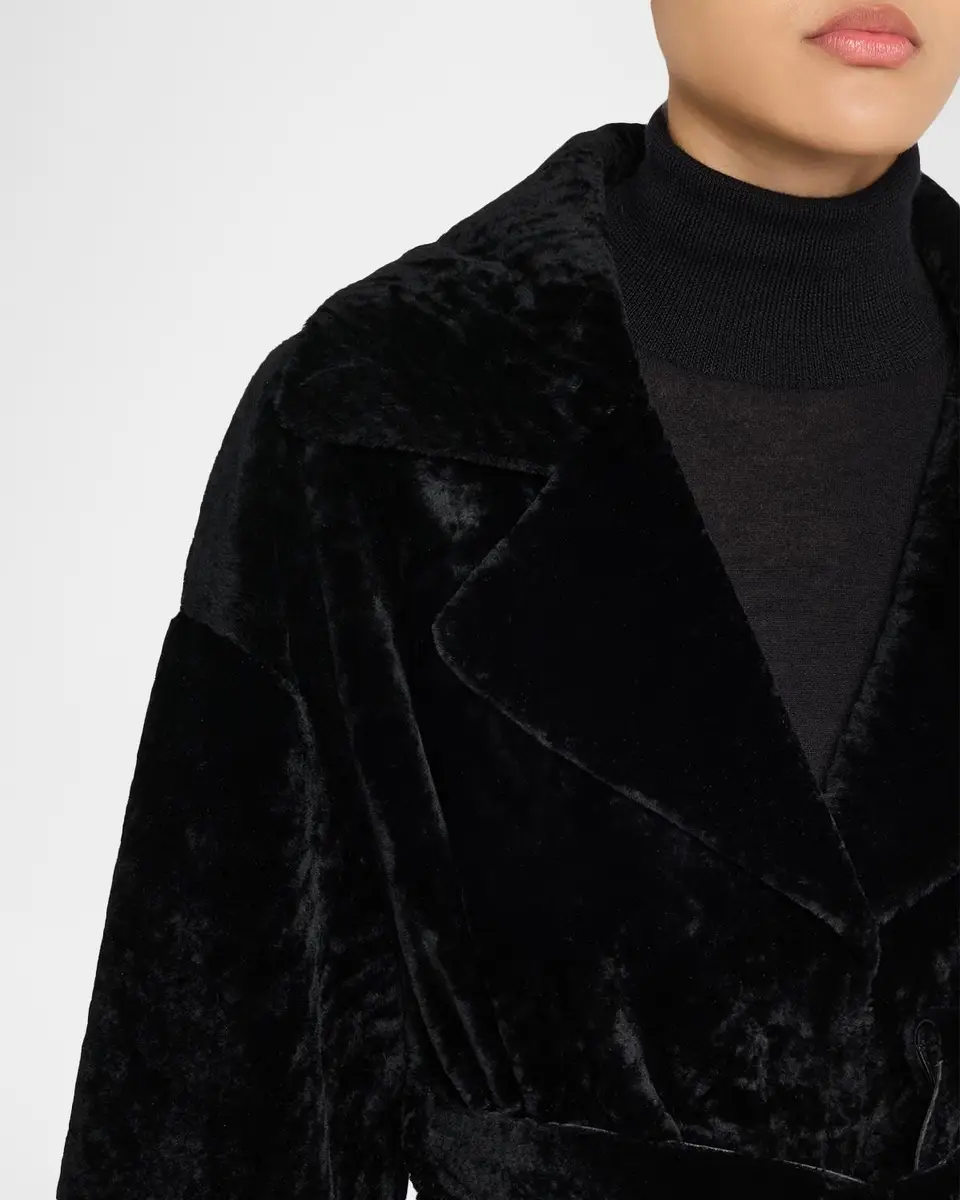ARMA Rien Belted Shearling Coat | Thumbnail 5