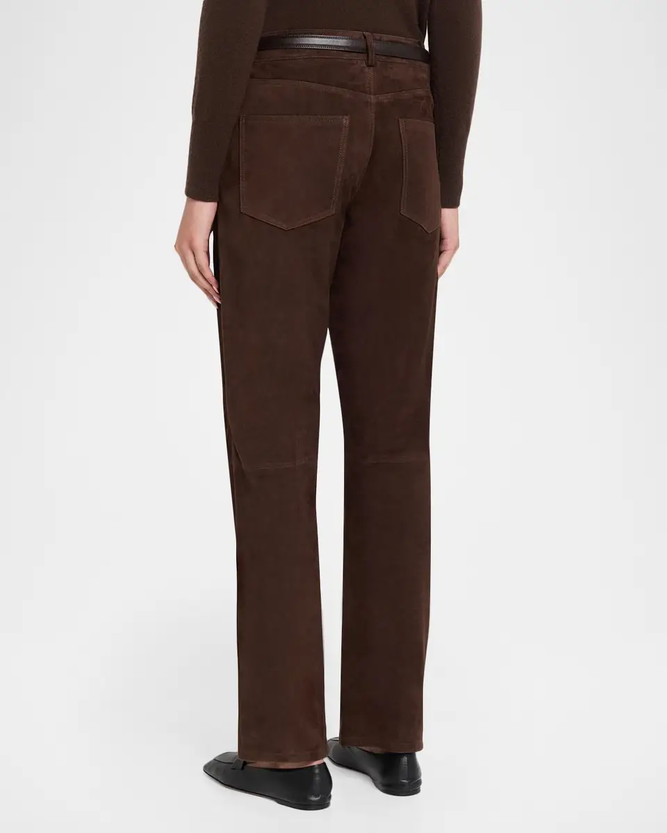 ARMA Mid-Rise Goat Suede Straight-Leg Jeans | Thumbnail 3 ARMA Mid-Rise Goat Suede Straight-Leg Jeans | Thumbnail 3