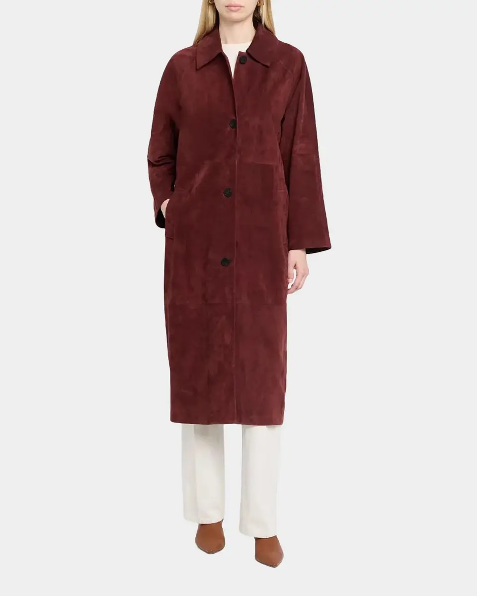 ARMA Judy Button-Front Suede Coat | Thumbnail 2