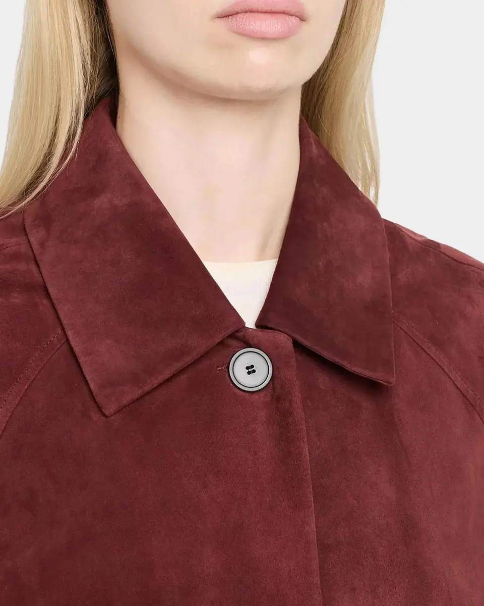 ARMA Judy Button-Front Suede Coat | Thumbnail 3
