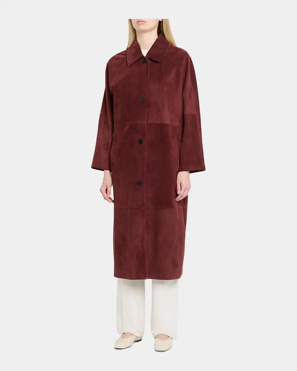 ARMA Judy Button-Front Suede Coat | Thumbnail 5