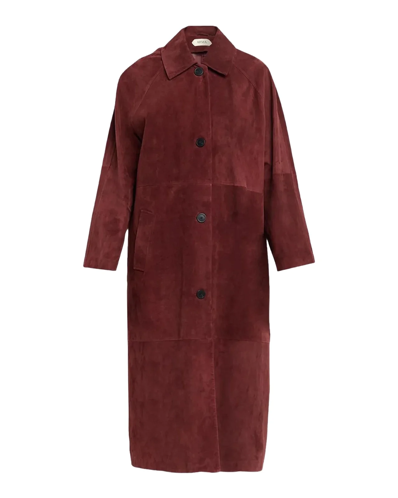 Judy Button-Front Suede Coat Judy Button-Front Suede Coat